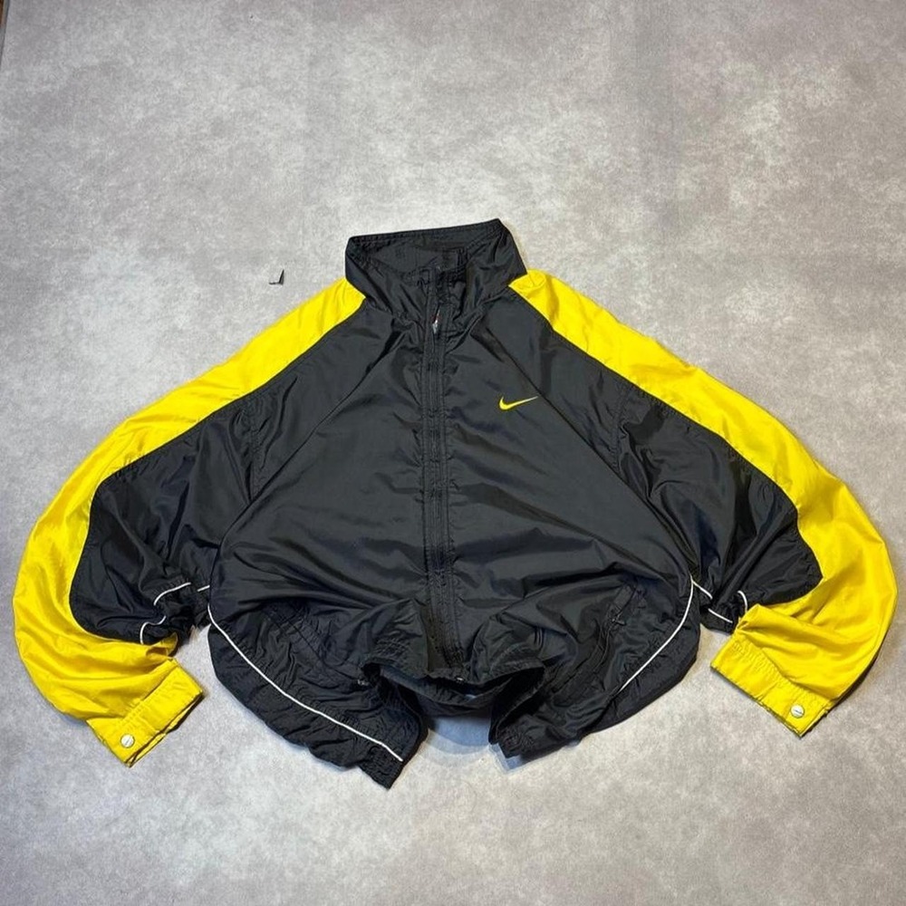 Vintage 90s Nike Swoosh Athletic Track Windbreaker Jacket Mens Fits XL